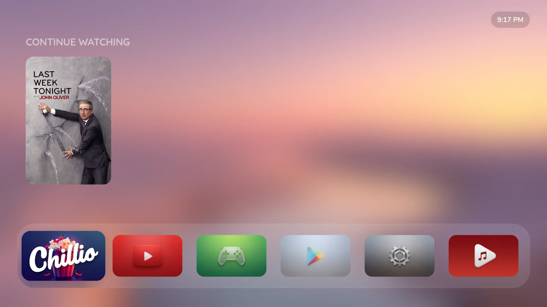 ChillHub Home Screen